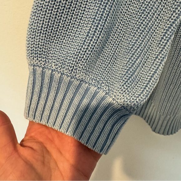 Vici Baby Blue Cold Shoulder Sweater - Picture 2 of 6